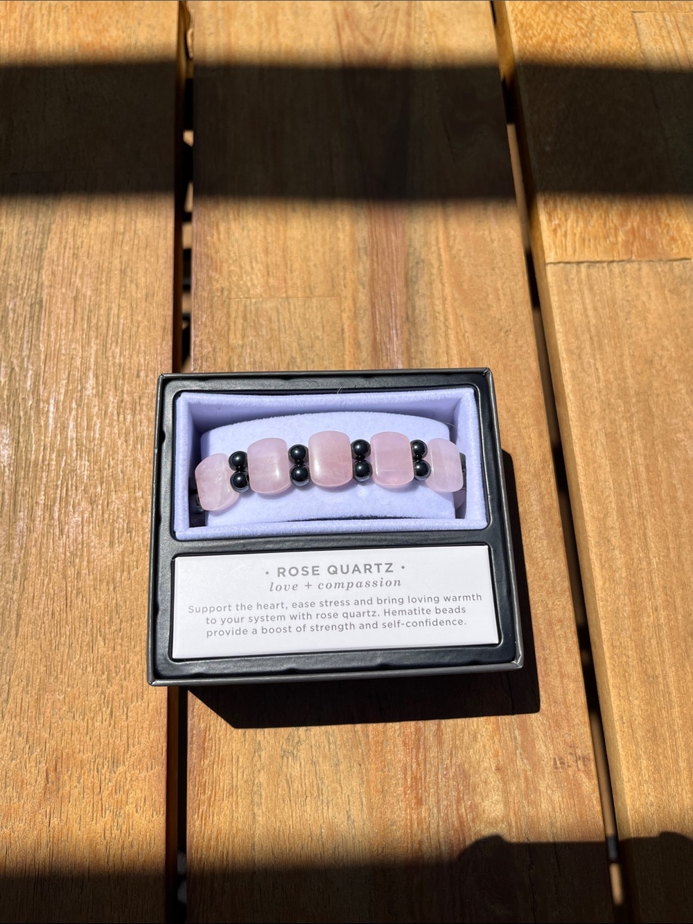 Earthbound Rose Quartz & Hematite Stretch Bracelet